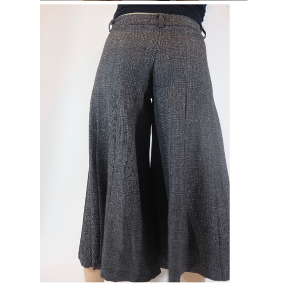 Vintage 90’s Plaid Wool Flowy Flare Pants - Picture 4 of 4